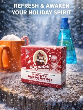 Dr. Squatch Frosty Peppermint Men's Soap - Limited Edition